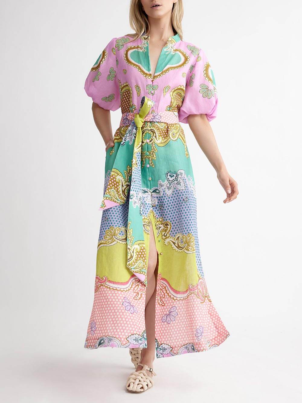 Ismara - Einzigartiges Maxikleid mit Schleifenverschluss
