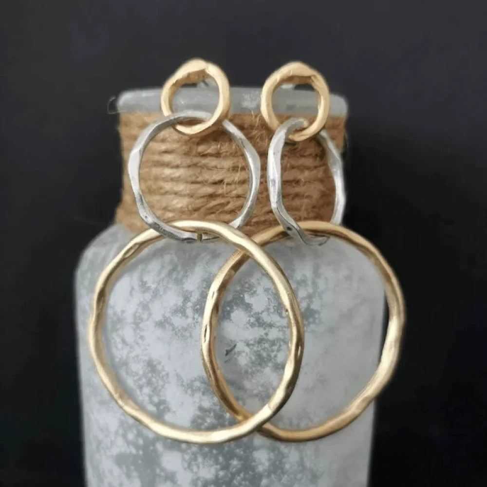 Antike Gold und Silber Ohrringe