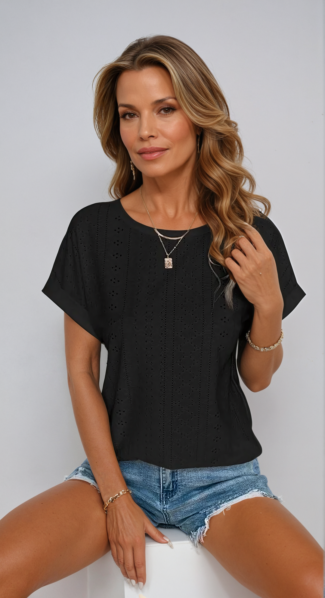 Riza™ | Lässiges Lochmuster-Top