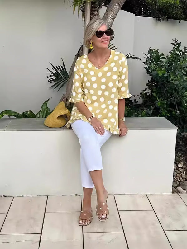 Chloe™ | Stylische V-Ausschnitt-Bluse