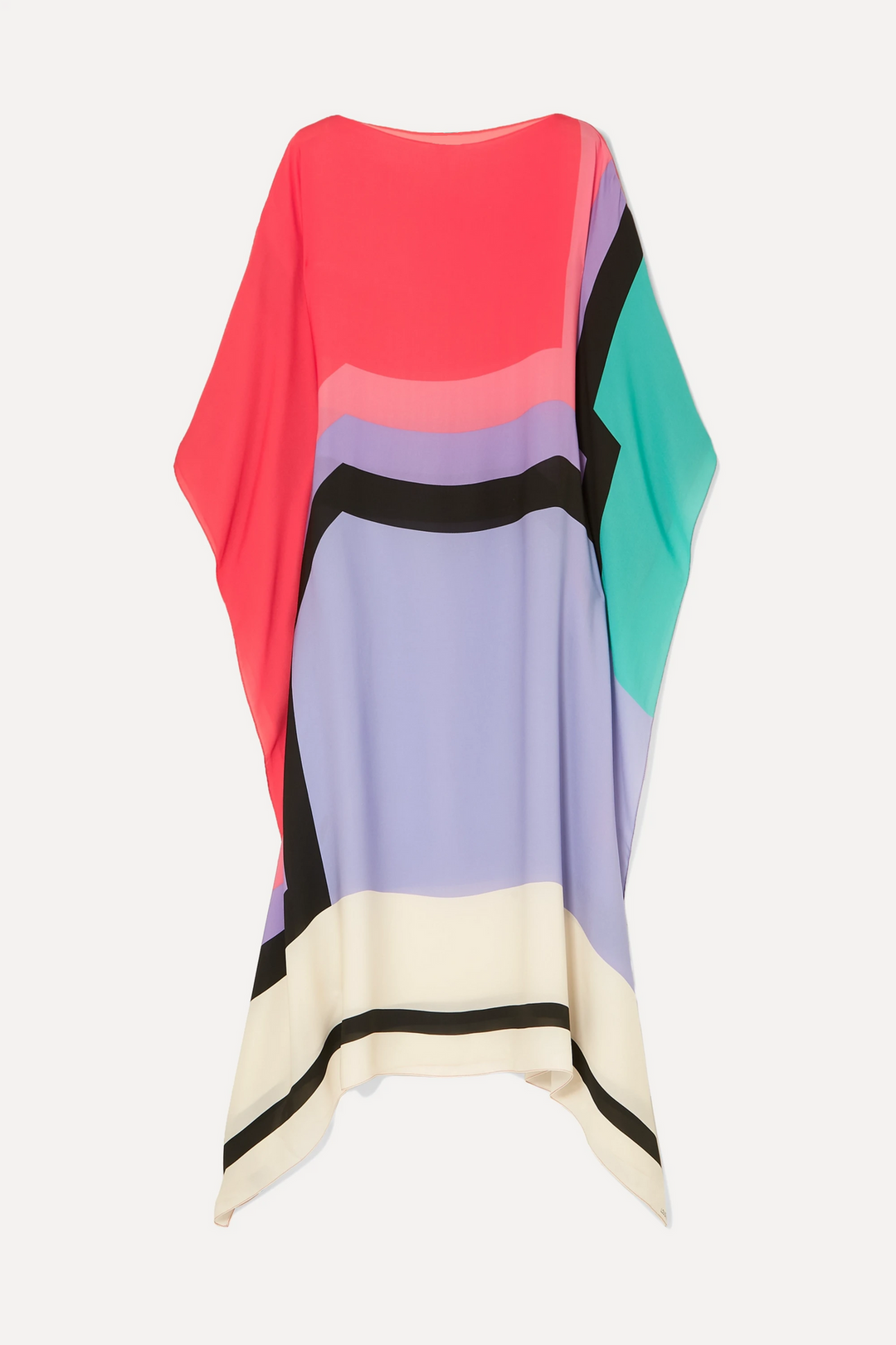 Shraddha - Gestreiftes Patchwork Kleid Mit Druck