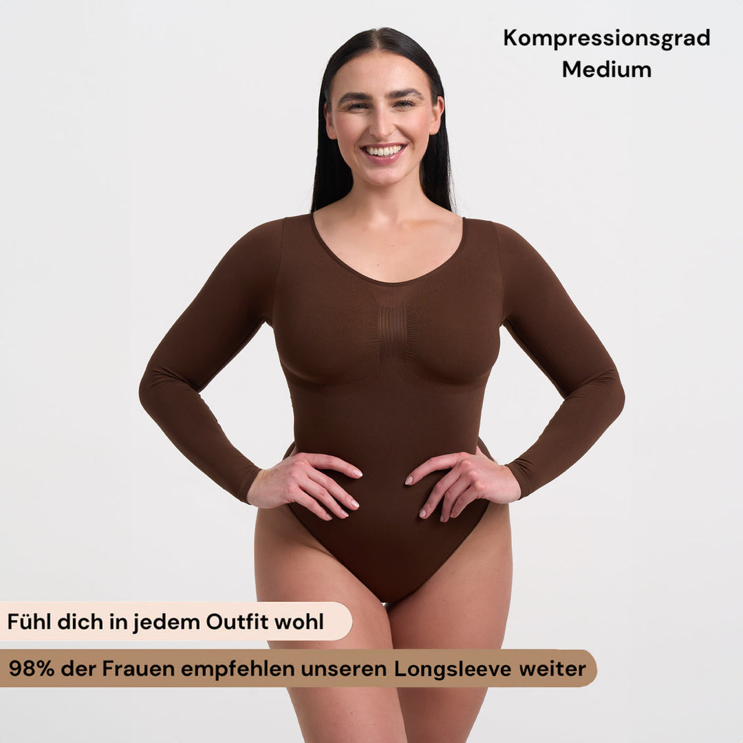 Bodysuit formende Shapewear Langarm mit String