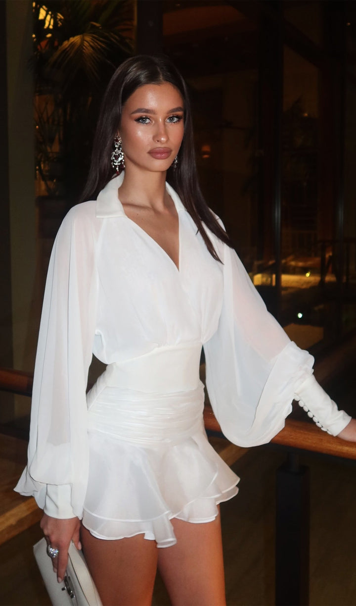 Marisela - Minikleid mit Laternenärmeln