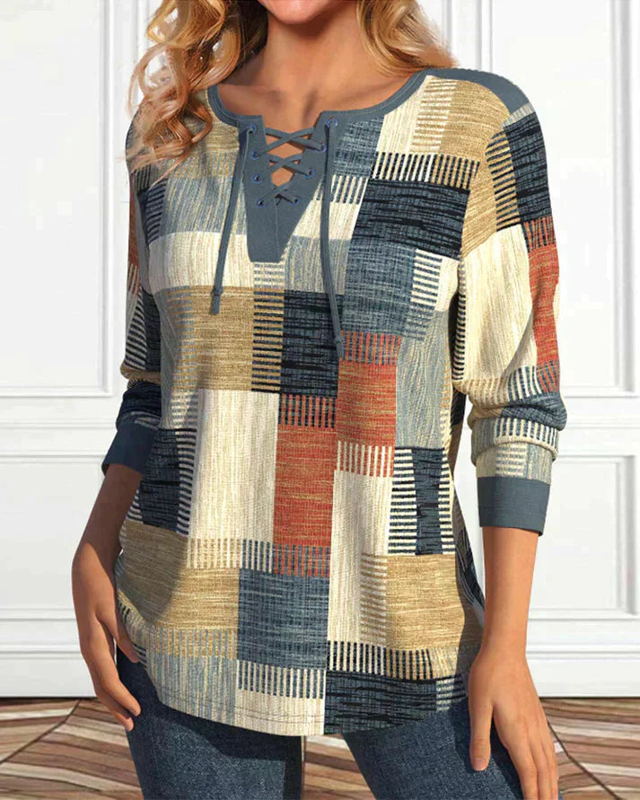 Nora | Geometric Print Top