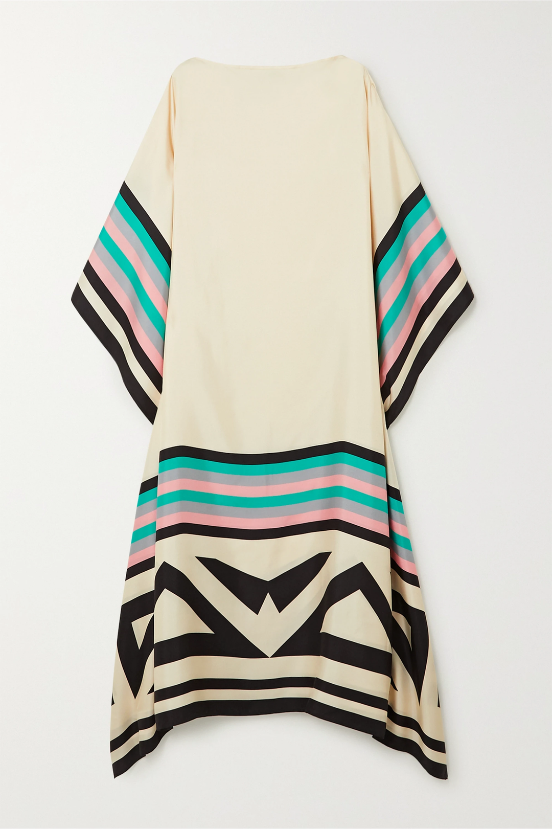Shraddha - Gestreiftes Patchwork Kleid Mit Druck