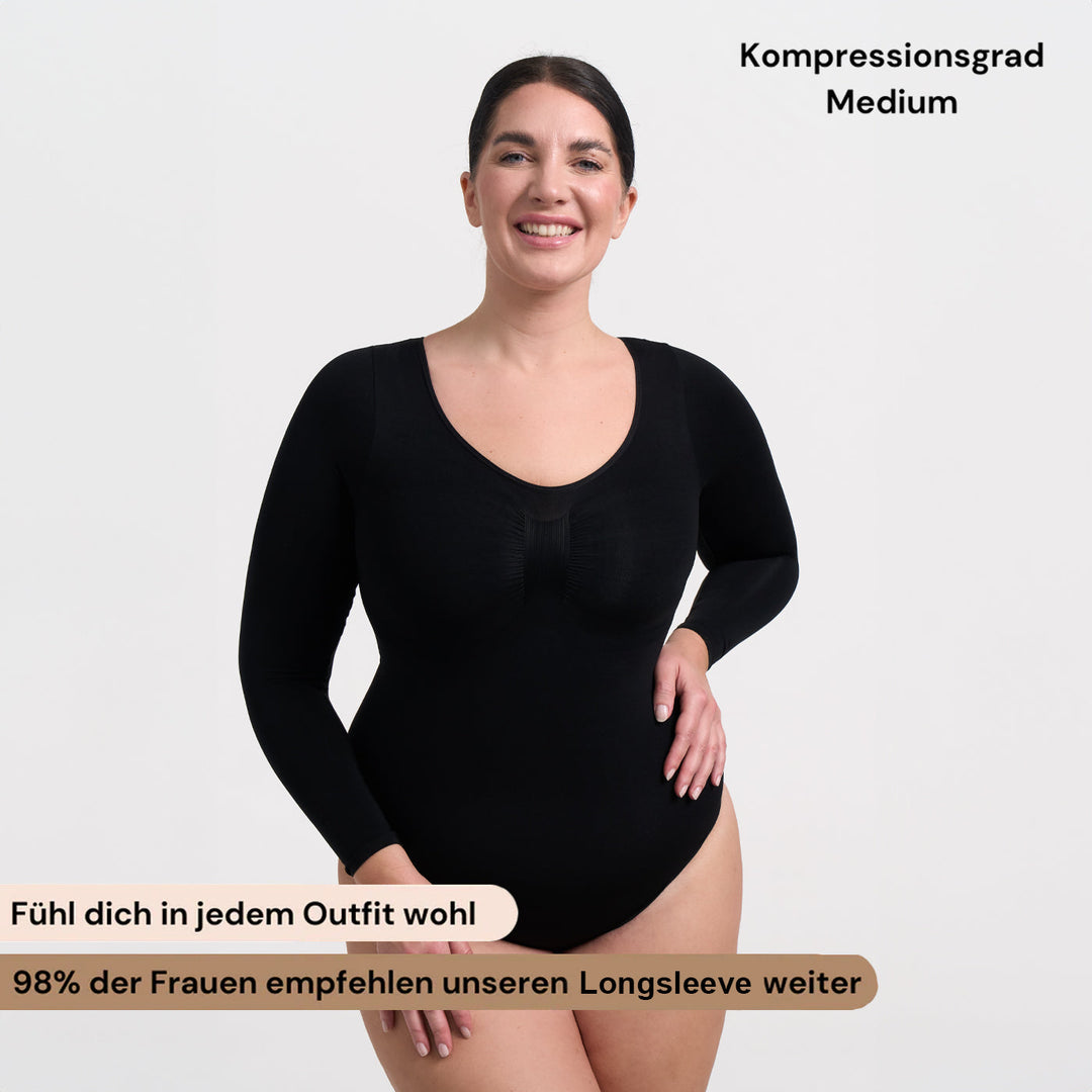 Bodysuit formende Shapewear Langarm mit String