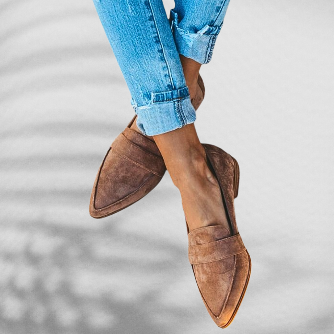 Elina | Wildleder-Loafer mit spitzer Form