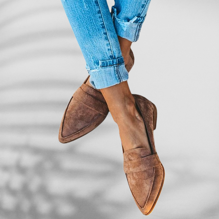 Elina | Wildleder-Loafer mit spitzer Form