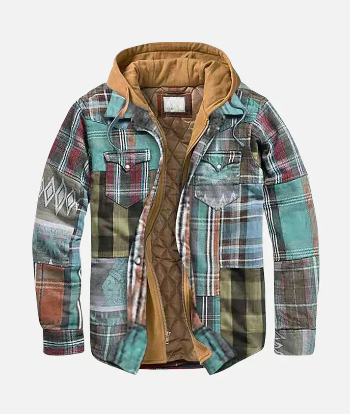 RICHARD - Karierte Patchworkjacke