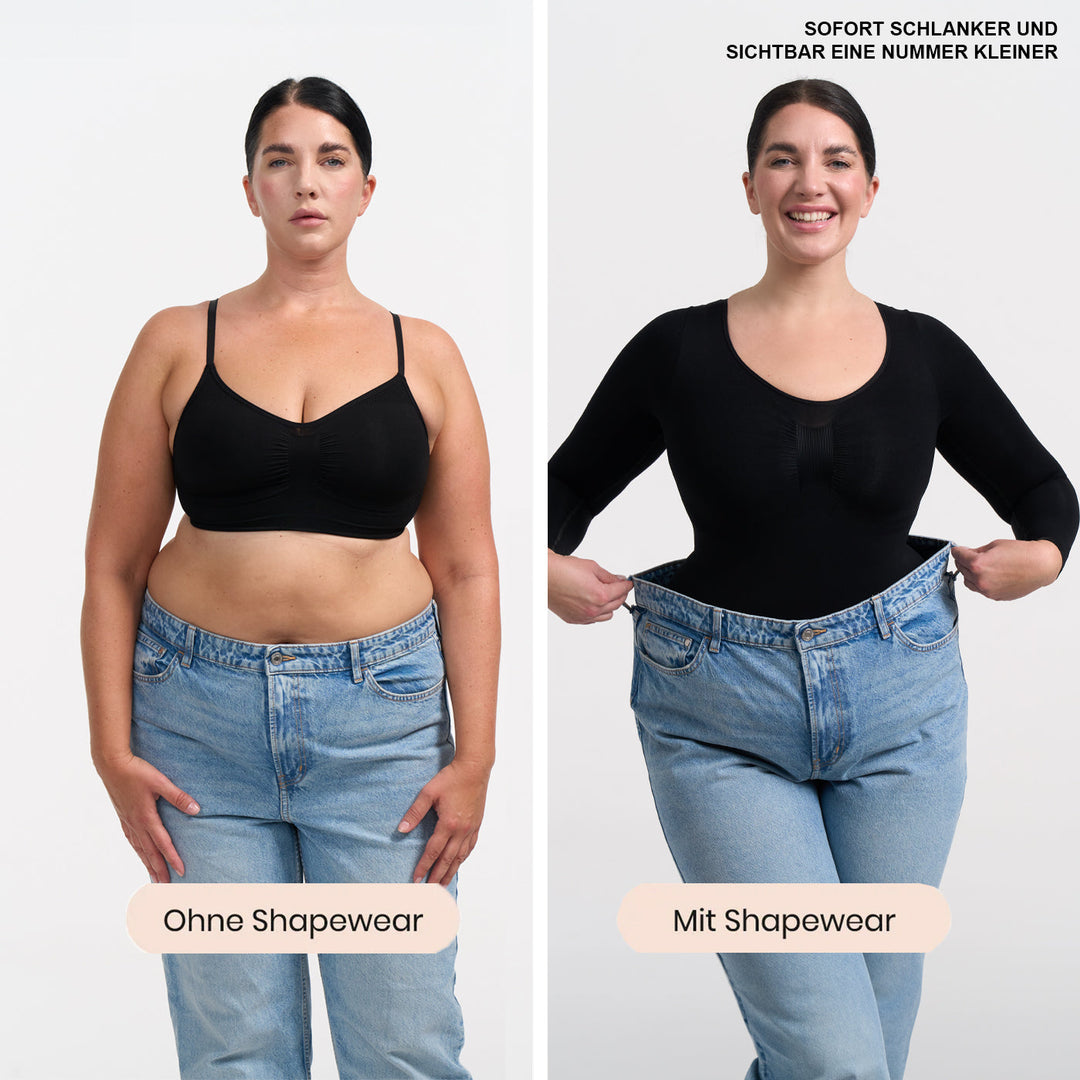 Bodysuit formende Shapewear Langarm mit String