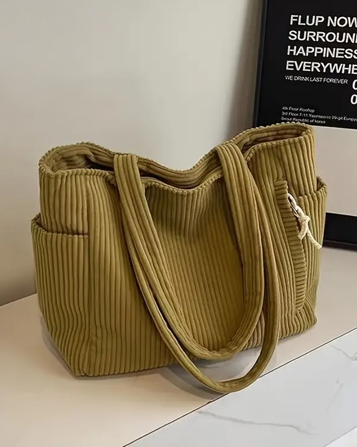 TILDA™ – Gerippte Tragetasche mit Kordel-Detail