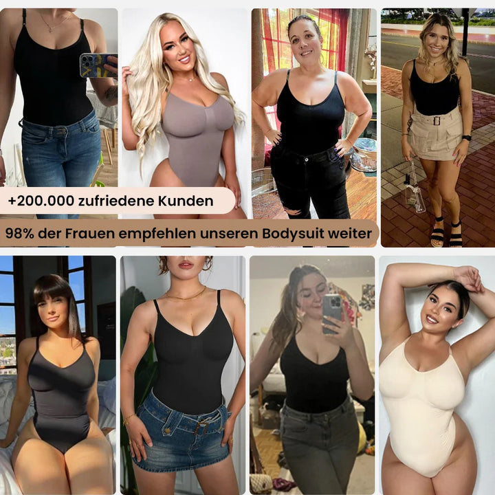 Bodysuit formende Shapewear Langarm mit String