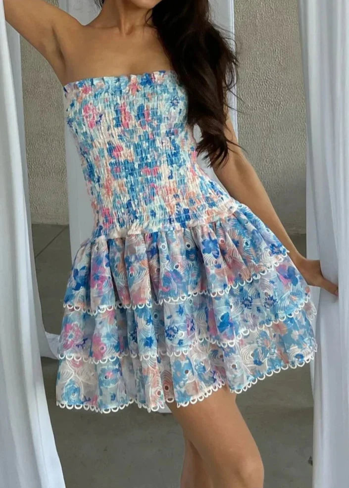 Hailey - Ärmelloses Blumenmädchenkleid