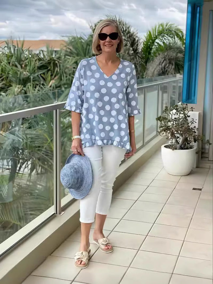 Chloe™ | Stylische V-Ausschnitt-Bluse