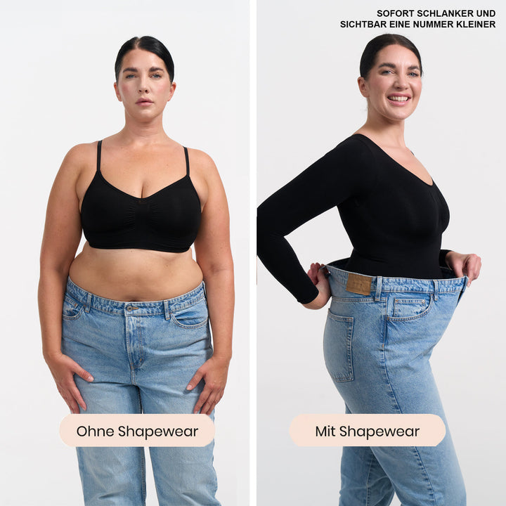 Bodysuit formende Shapewear Langarm mit Slip (Geheime Verkaufsaktion)