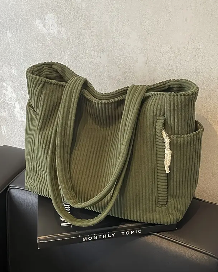 TILDA™ – Gerippte Tragetasche mit Kordel-Detail