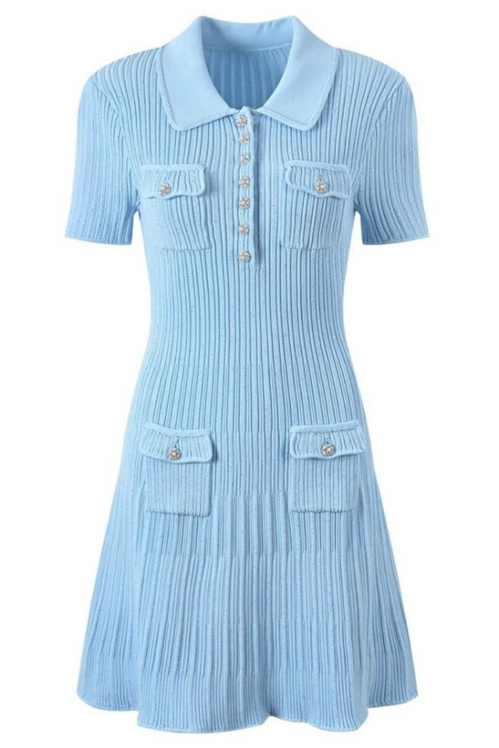 Juna - Geripptes Minikleid