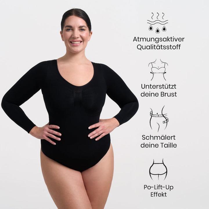 Bodysuit formende Shapewear Langarm mit Slip (Geheime Verkaufsaktion)