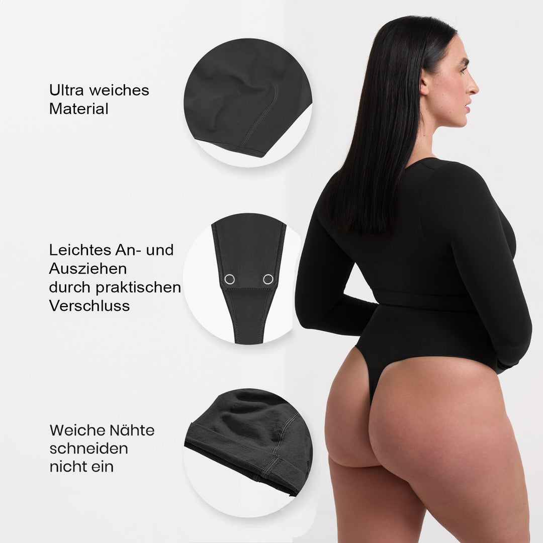 Bodysuit formende Shapewear Langarm mit String