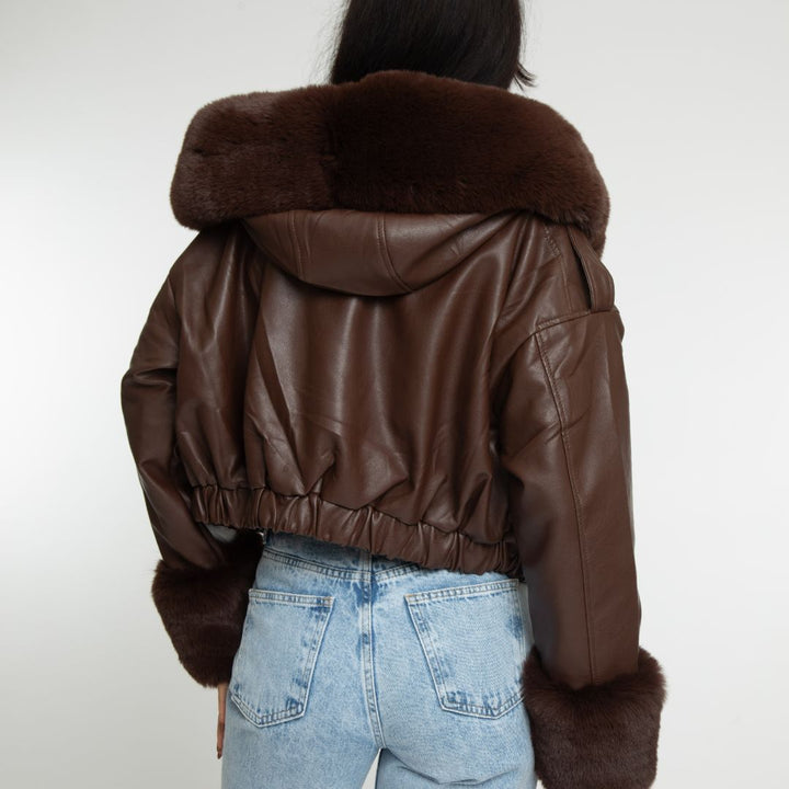 NADINE I PELZGEFÜTTERTE LEDERJACKE