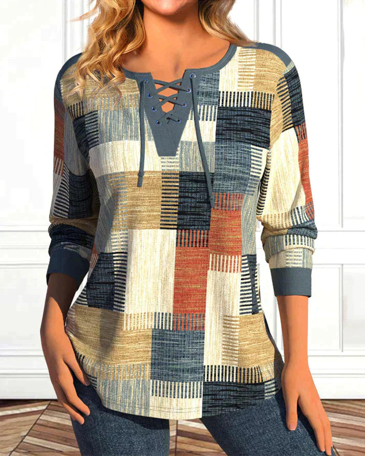Nora | Geometric Print Top