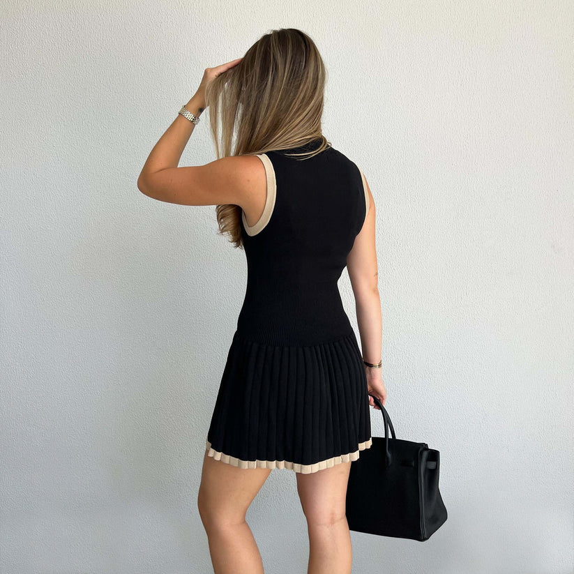 Elise - Rippstrick-Mini-Kleid