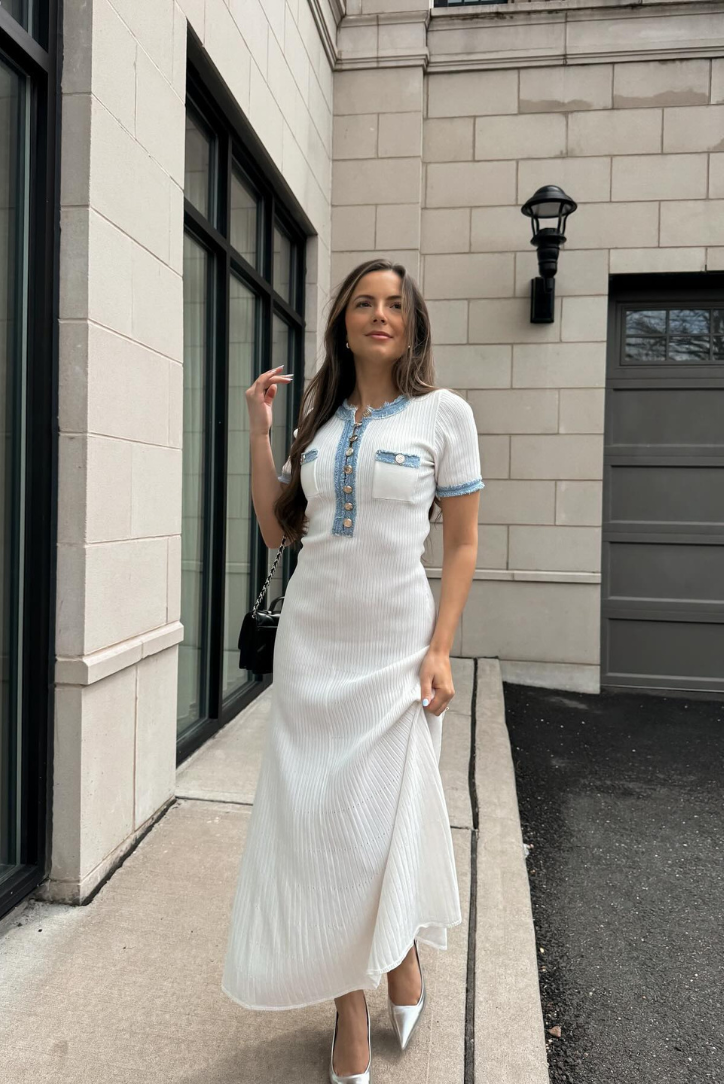 Leni - Knopfleiste Maxikleid