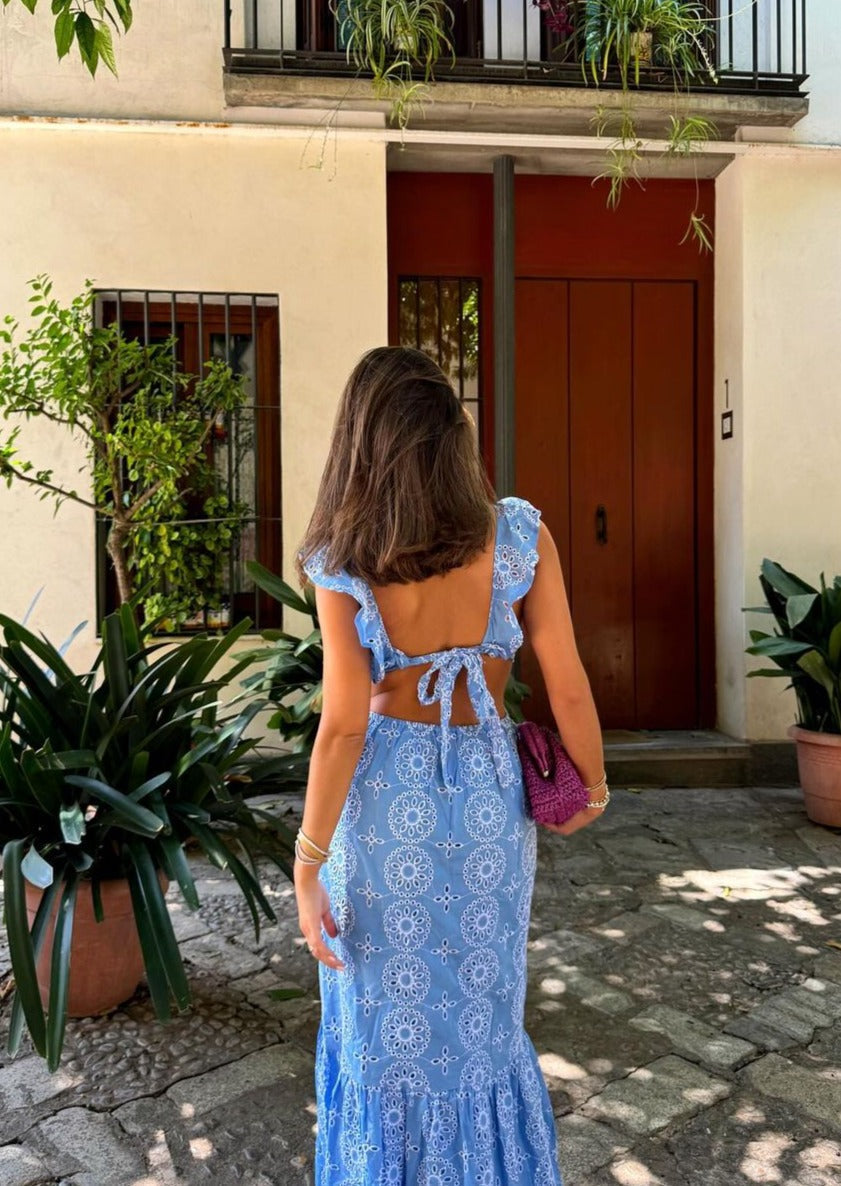 Isadora - Rüschiges Maxikleid