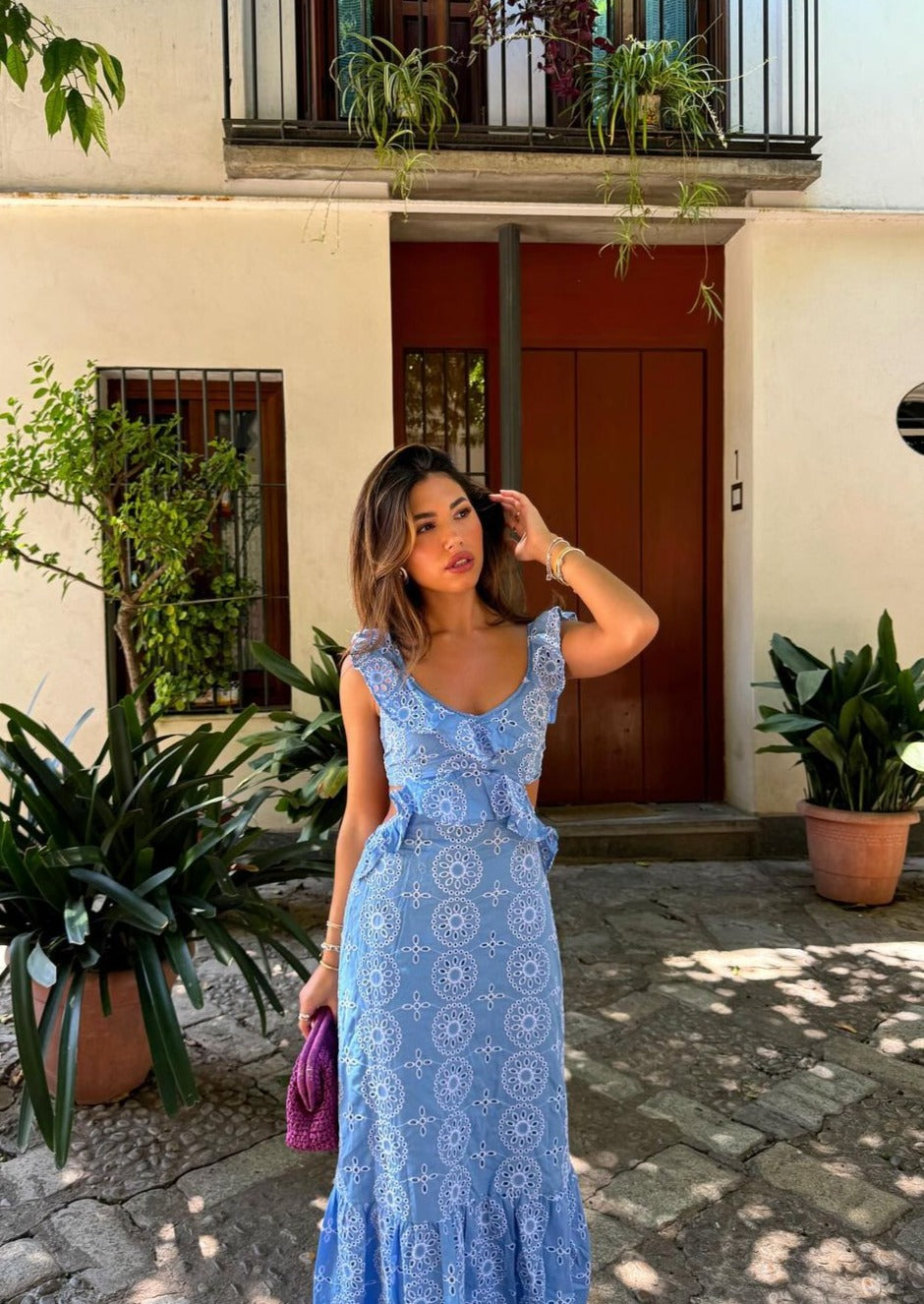 Isadora - Rüschiges Maxikleid