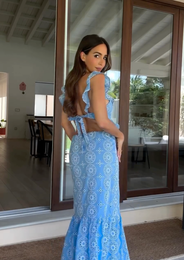 Isadora - Rüschiges Maxikleid