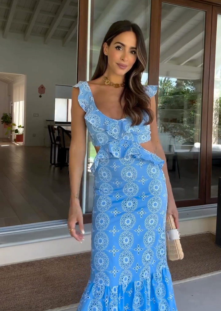 Isadora - Rüschiges Maxikleid