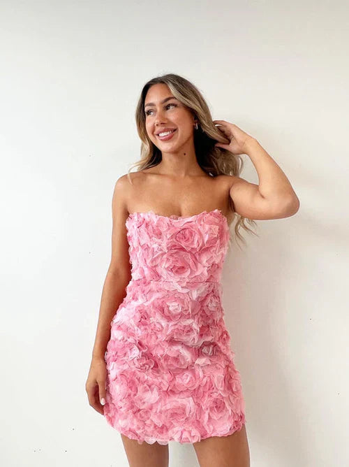 Vevina - Blumen Mini Kleid