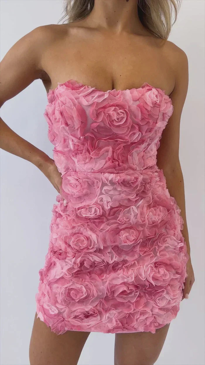 Vevina - Blumen Mini Kleid