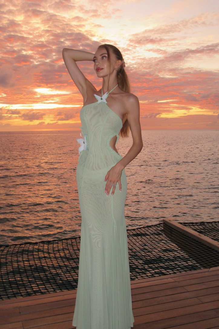 Marina - Meerjungfrau-Fit Maxi Kleid