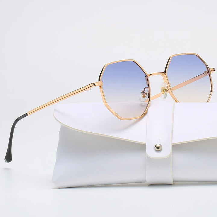 Mika | Polygonale Metall Sonnenbrille