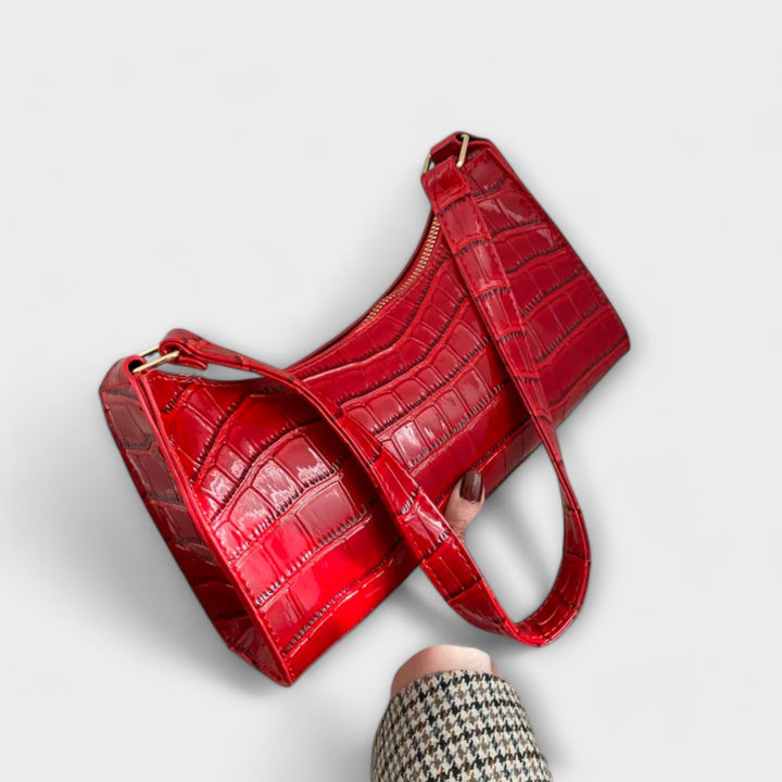 Flair. Glänzende Ledertasche