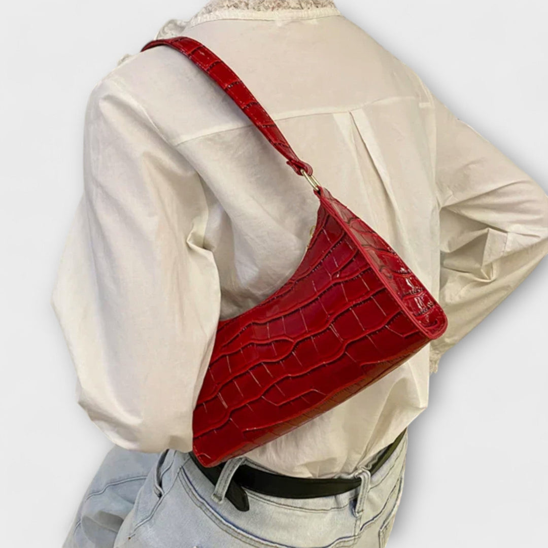 Flair. Glänzende Ledertasche