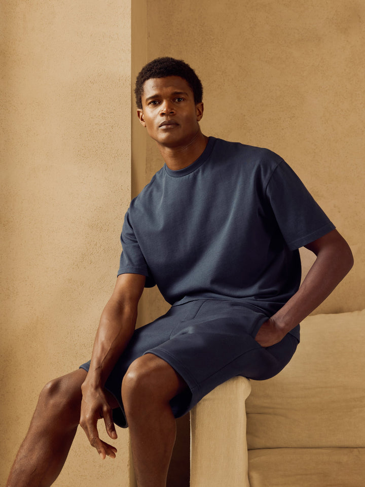 Relaxed Fit Shorts – Schieferblau