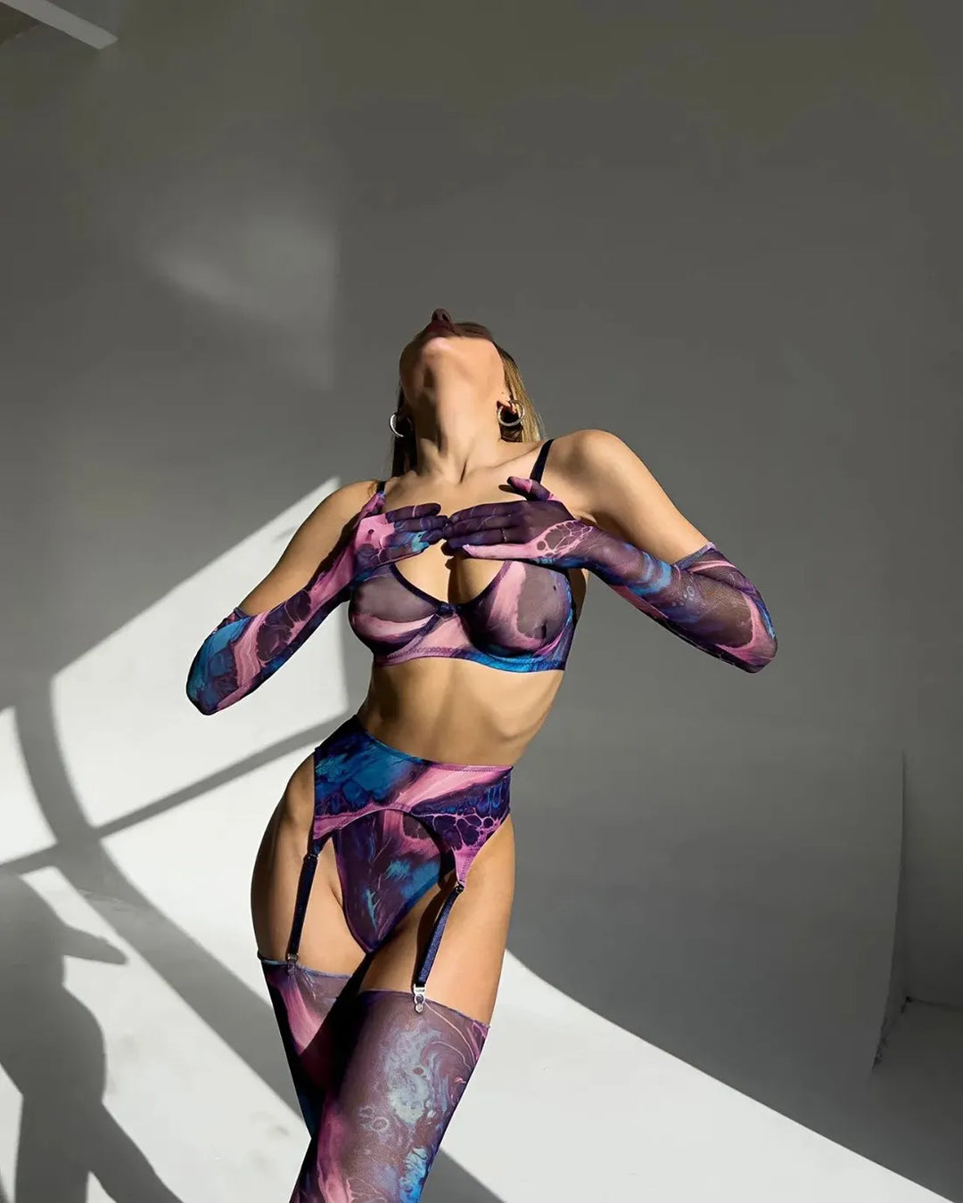 Serena | 5-teilige Batik-Lingerie-Set