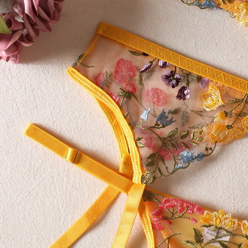 Daisy | 3-teilige französische Dessous-Set