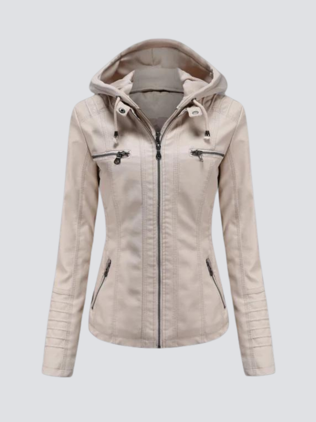 LUCY I LEDERJACKE MIT KAPUZE