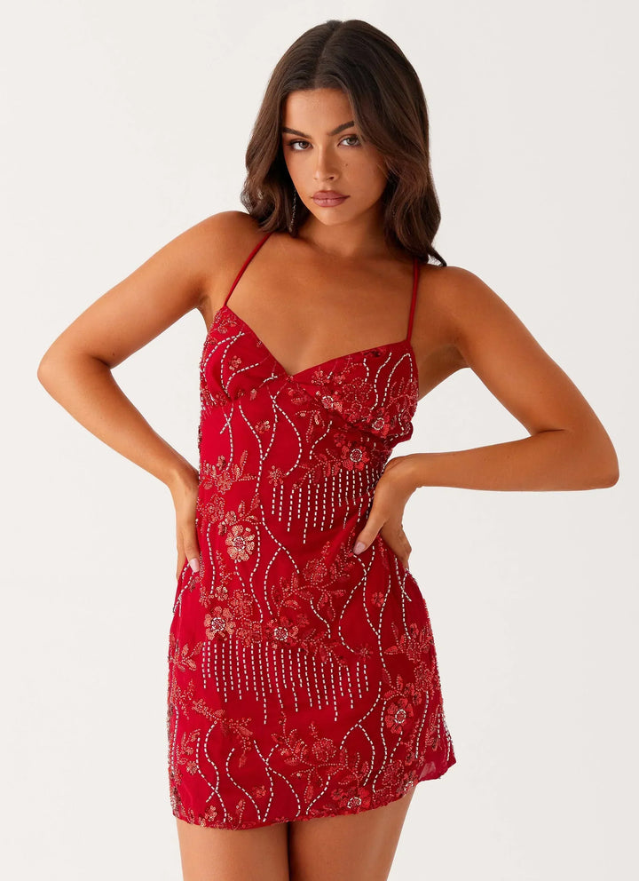 Zelene - Gesticktes Minikleid
