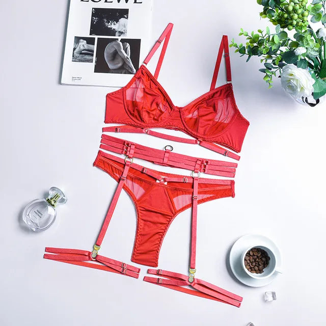 Adriana | 3-Teilige Französische Unterwäsche Set