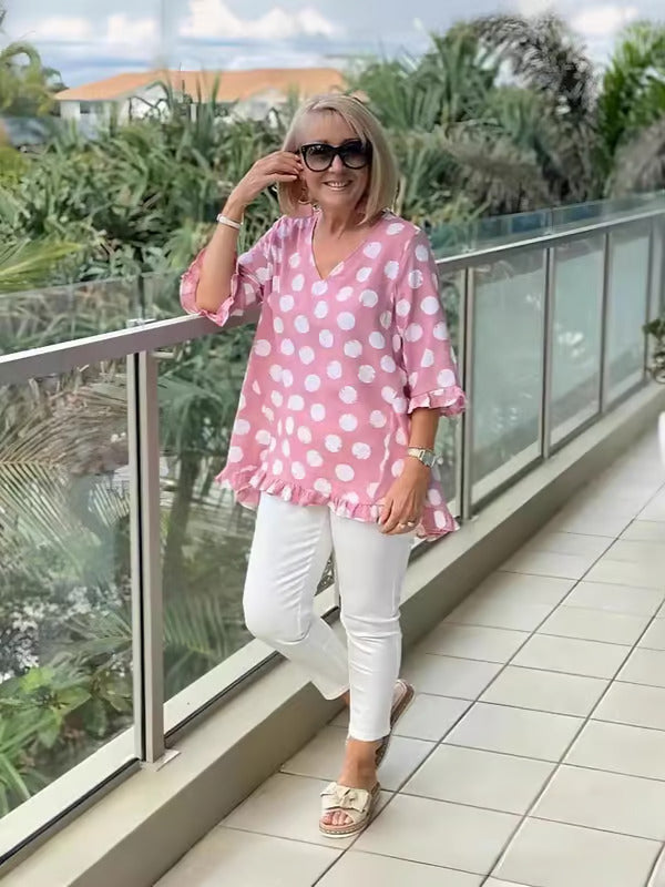 Chloe™ | Stylische V-Ausschnitt-Bluse