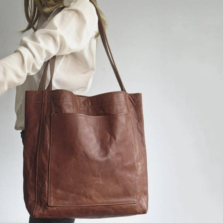 Rosa | Geräumige Leder-Tote-Tasche
