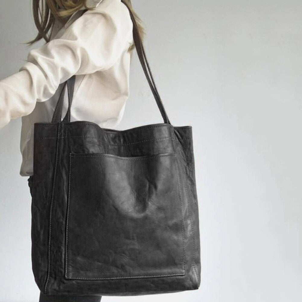 Rosa | Geräumige Leder-Tote-Tasche