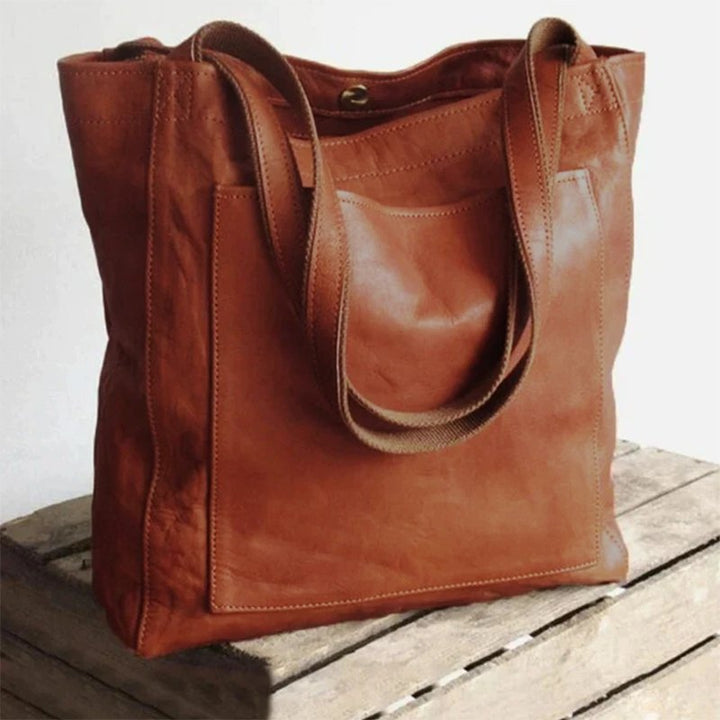 Rosa | Geräumige Leder-Tote-Tasche