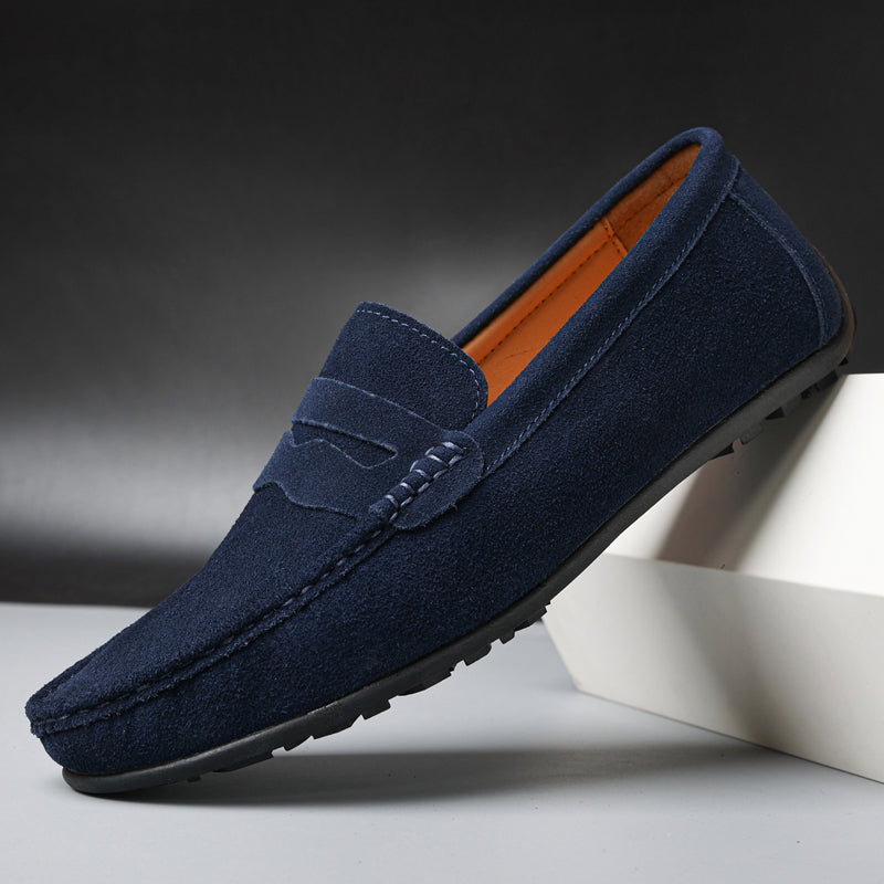 Retro Herren Kunstleder Loafers