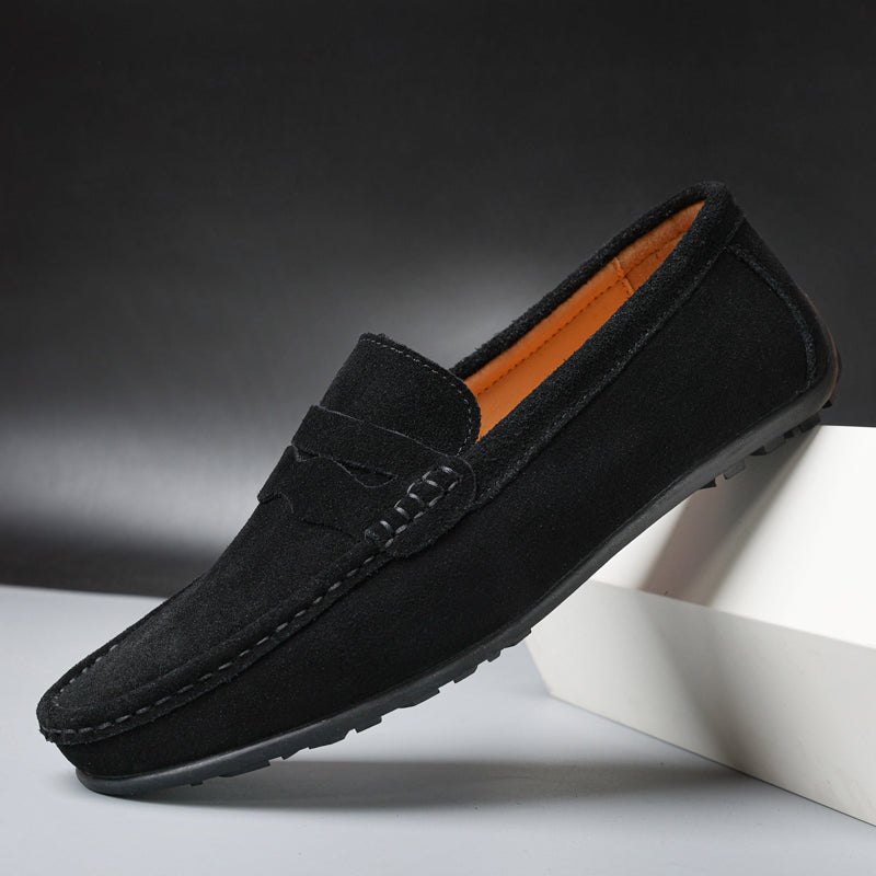 Retro Herren Kunstleder Loafers