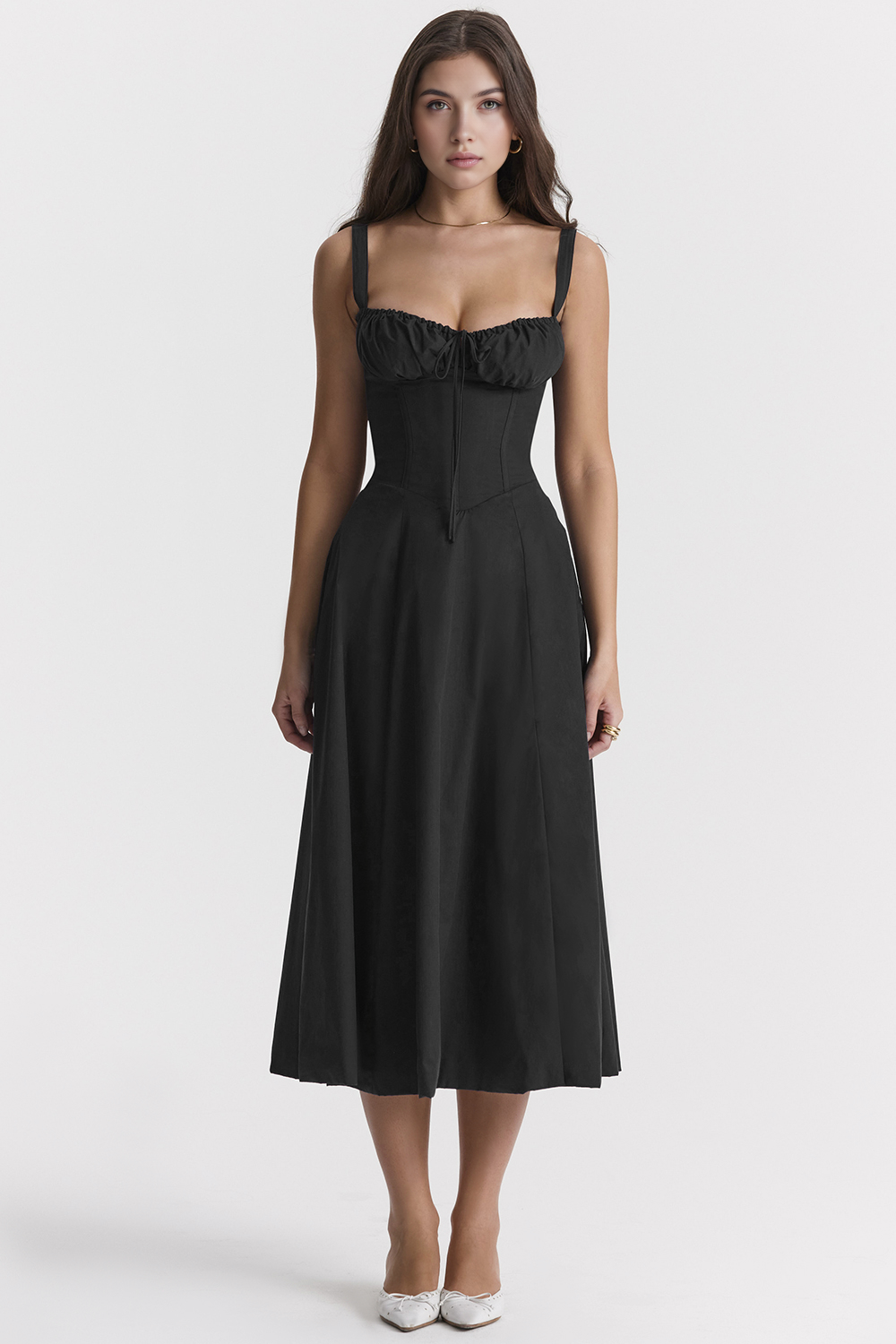 Midikleid Anna – mit Bustier-Oberteil aus Polyester